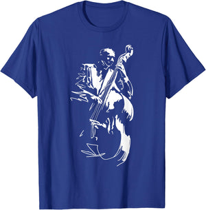 Cool Graphic Jazz Lovers Upright Bass Player T-Shirt - T-Shirt | Royal