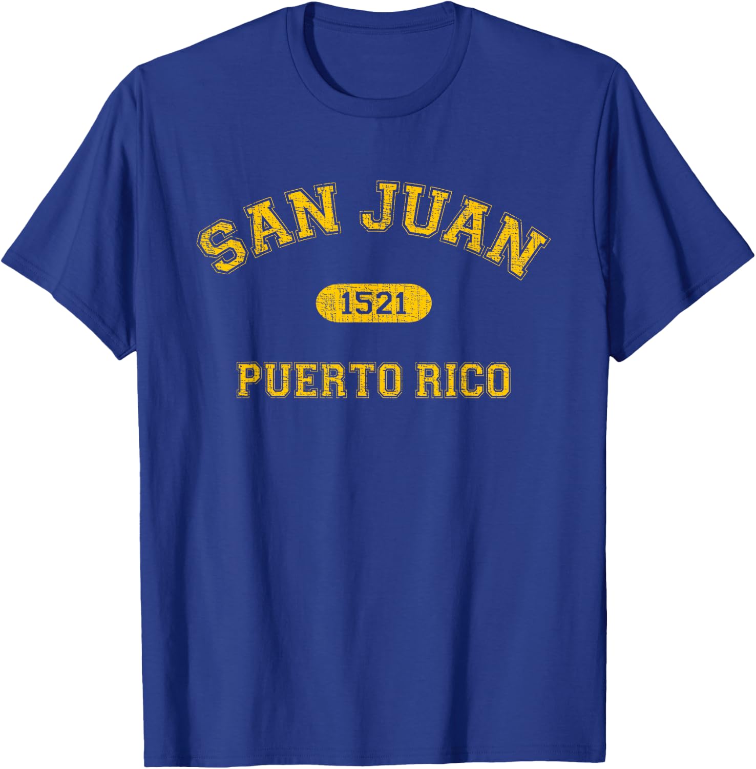 Retro College-Style San Juan, Puerto Rico 1521 T-Shirt - T-Shirt | Royal