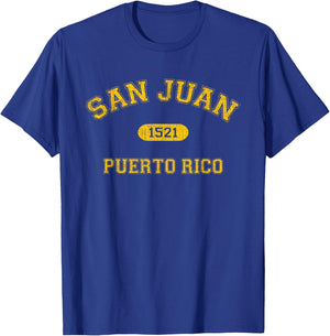 Retro College-Style San Juan, Puerto Rico 1521 T-Shirt - T-Shirt | Royal