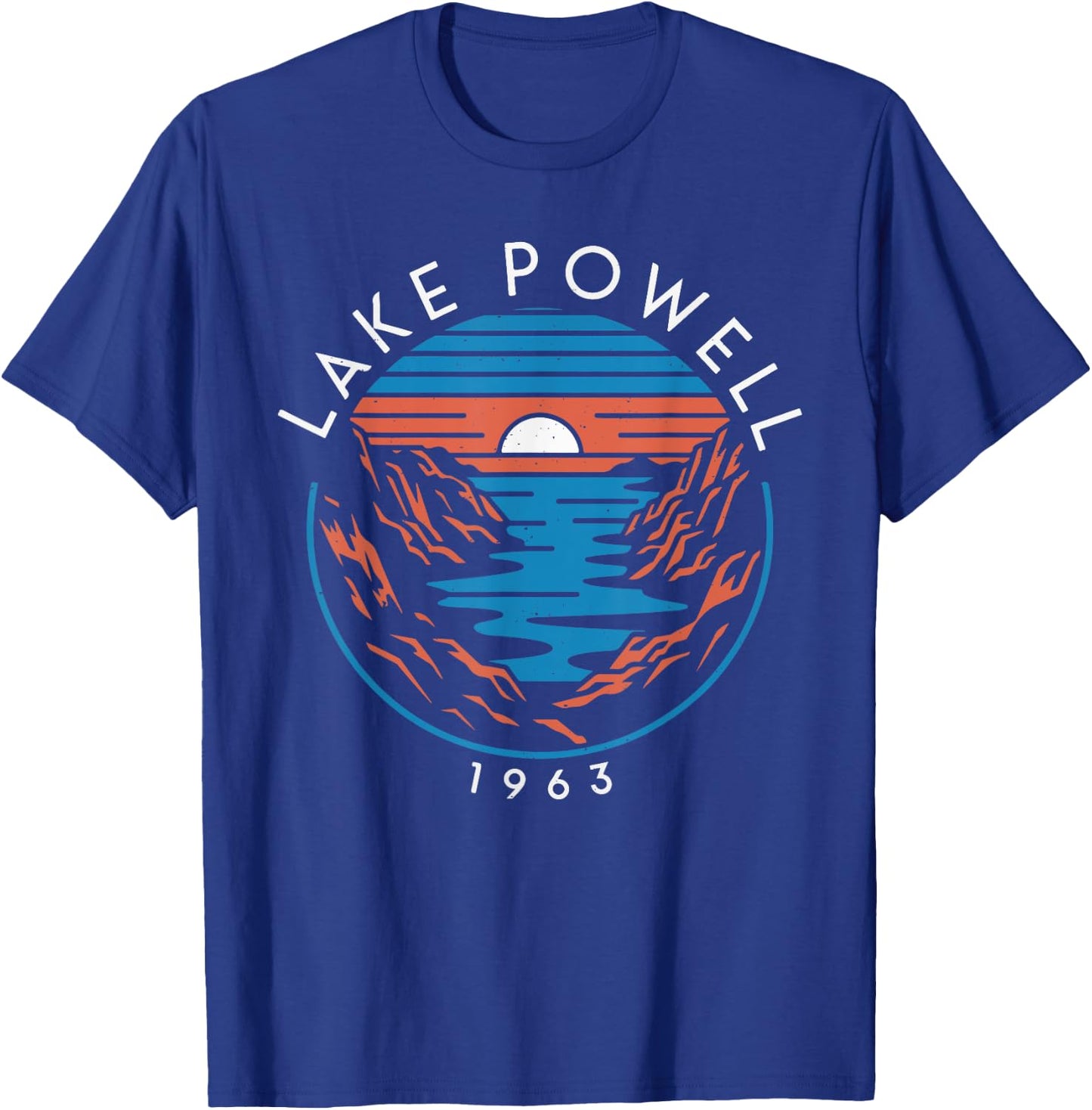 Lake Powell 1963 Retro Sunset Scenic Adventure T-Shirt - T-Shirt | Royal