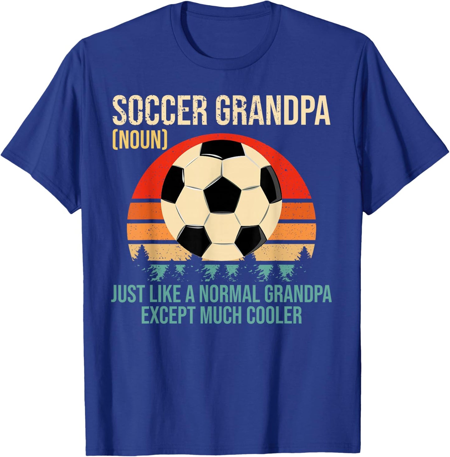 Retro Soccer Grandpa Definition Shirt Soccer Player Grandpa T-Shirt - T-Shirt | Royal