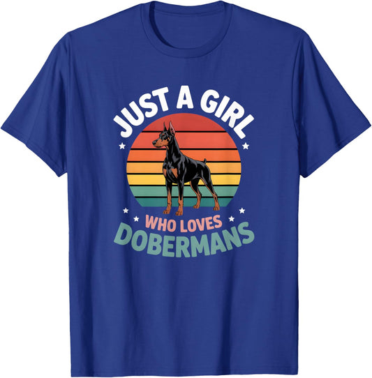 Girls Doberman T-Shirt - T-Shirt | Royal