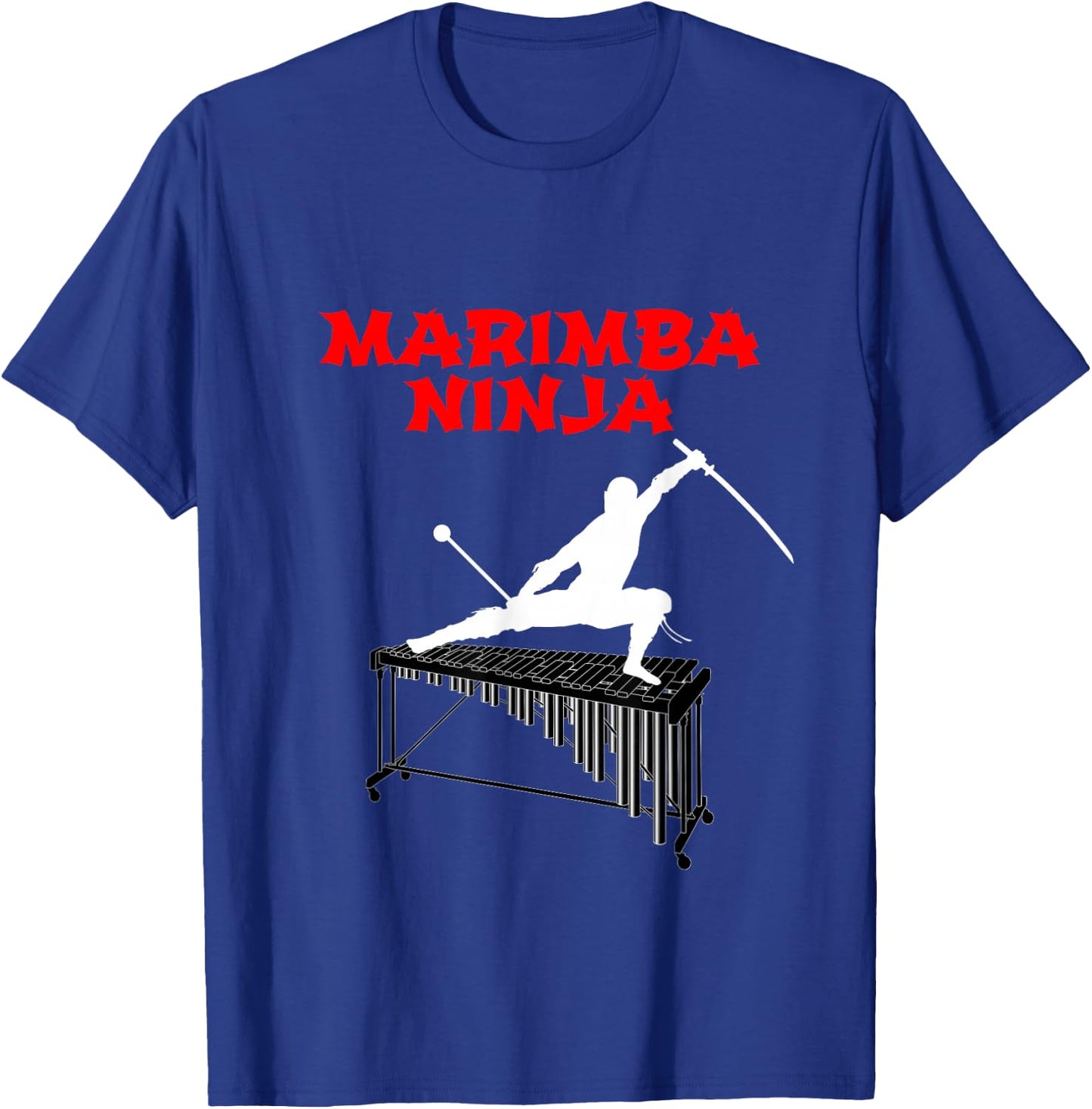 Marimba Ninja Marching Band | Funny Percussion Shirt T-Shirt - T-Shirt | Royal