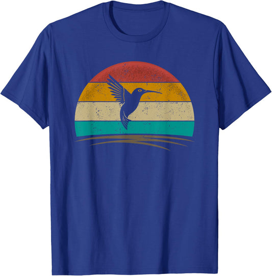 Retro Hummingbird Shirt Bird Watching Bird Hummingbird Lover T-Shirt - T-Shirt | Royal