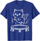 Kawaii Cat Trampoline Synchronised Trampolining T-Shirt - T-Shirt | Royal