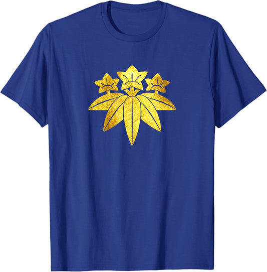 Kamakura Minamoto Mon Japanese clan in faux gold T-Shirt - T-Shirt | Royal