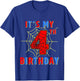 Its My 4th Birthday 4 Year Old Spider Web Birthday Party T-Shirt - T-Shirt | Royal