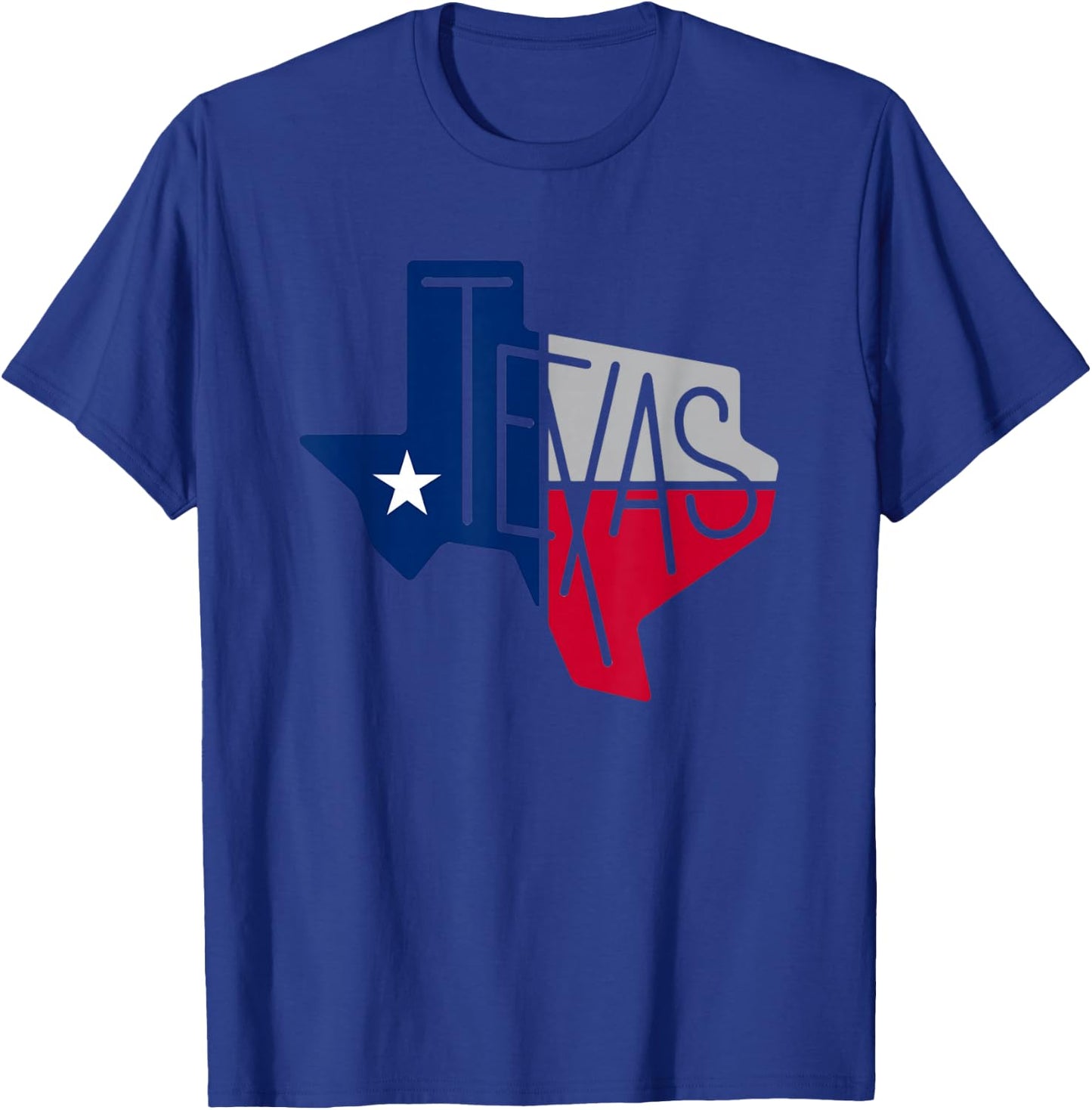 Beautiful Texas State Flag Star Silhouette T-Shirt - T-Shirt | Royal