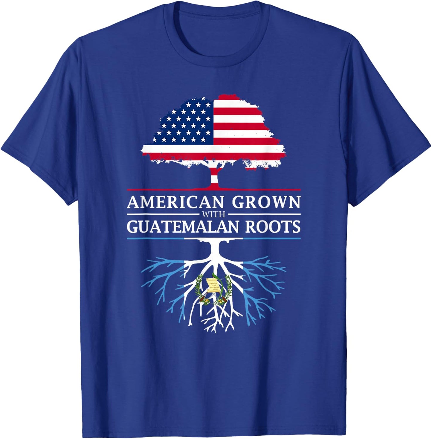 American Grown with Guatemalan Roots - Guatemala Small T-Shirt - T-Shirt | Royal