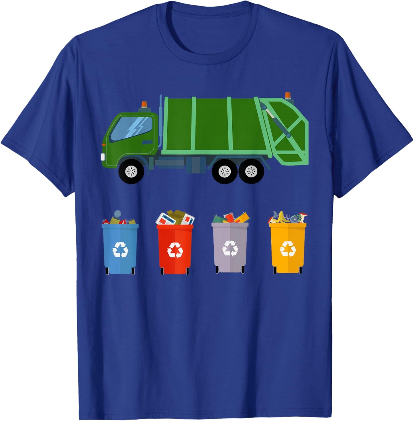 Recycling Trash Truck Shirt Kids Garbage Truck T Shirt T-Shirt - T-Shirt | Royal