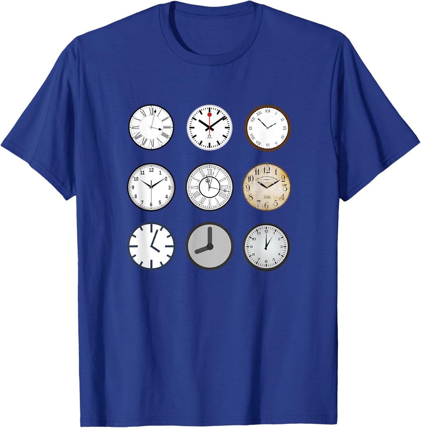 Grandfather Time Turner Clocks Hourglass Tick Tock T-Shirt - T-Shirt | Royal