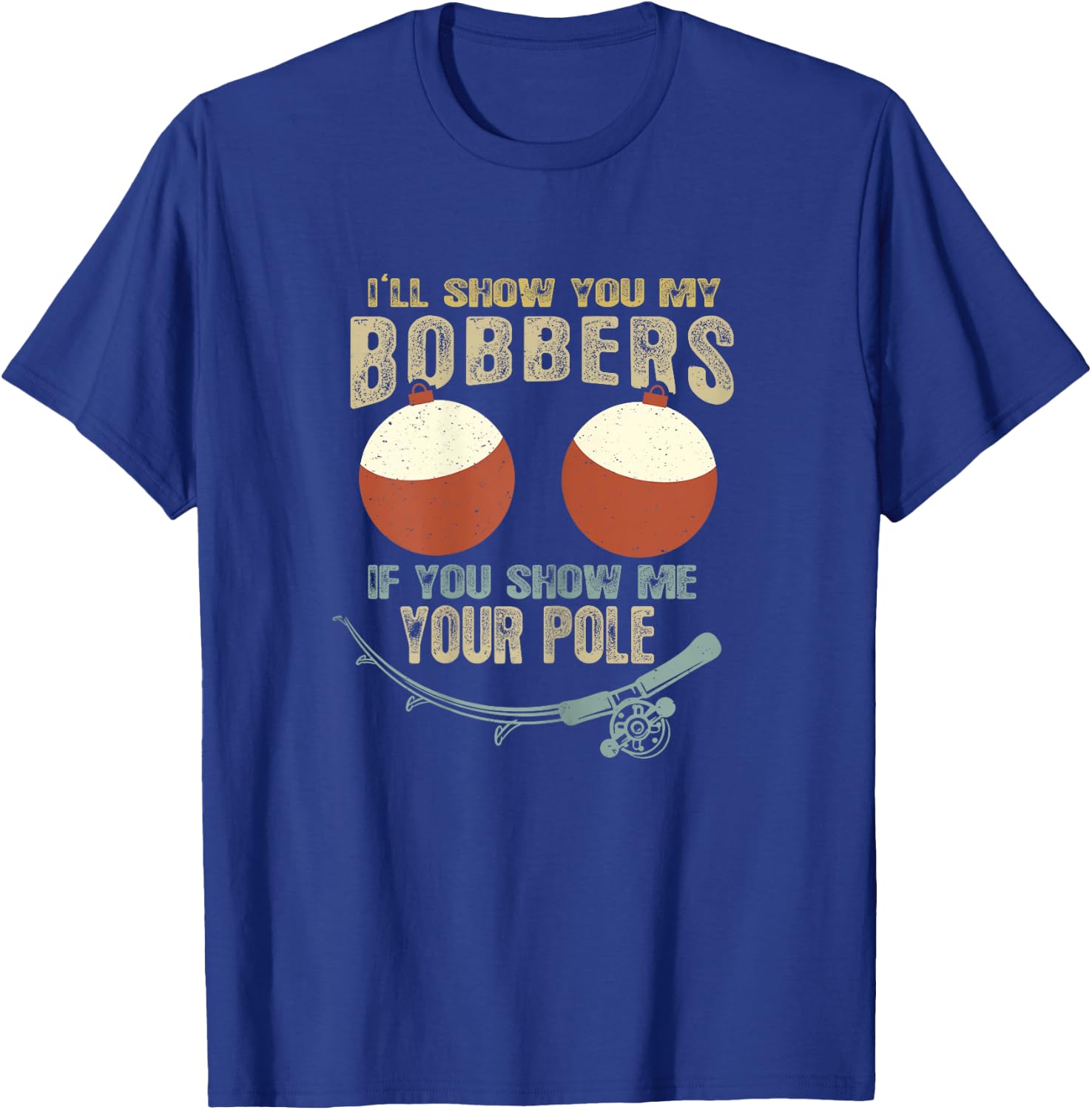 Vintage Funny Naughty Fishing Shirt for Ladies T-Shirt - T-Shirt | Royal