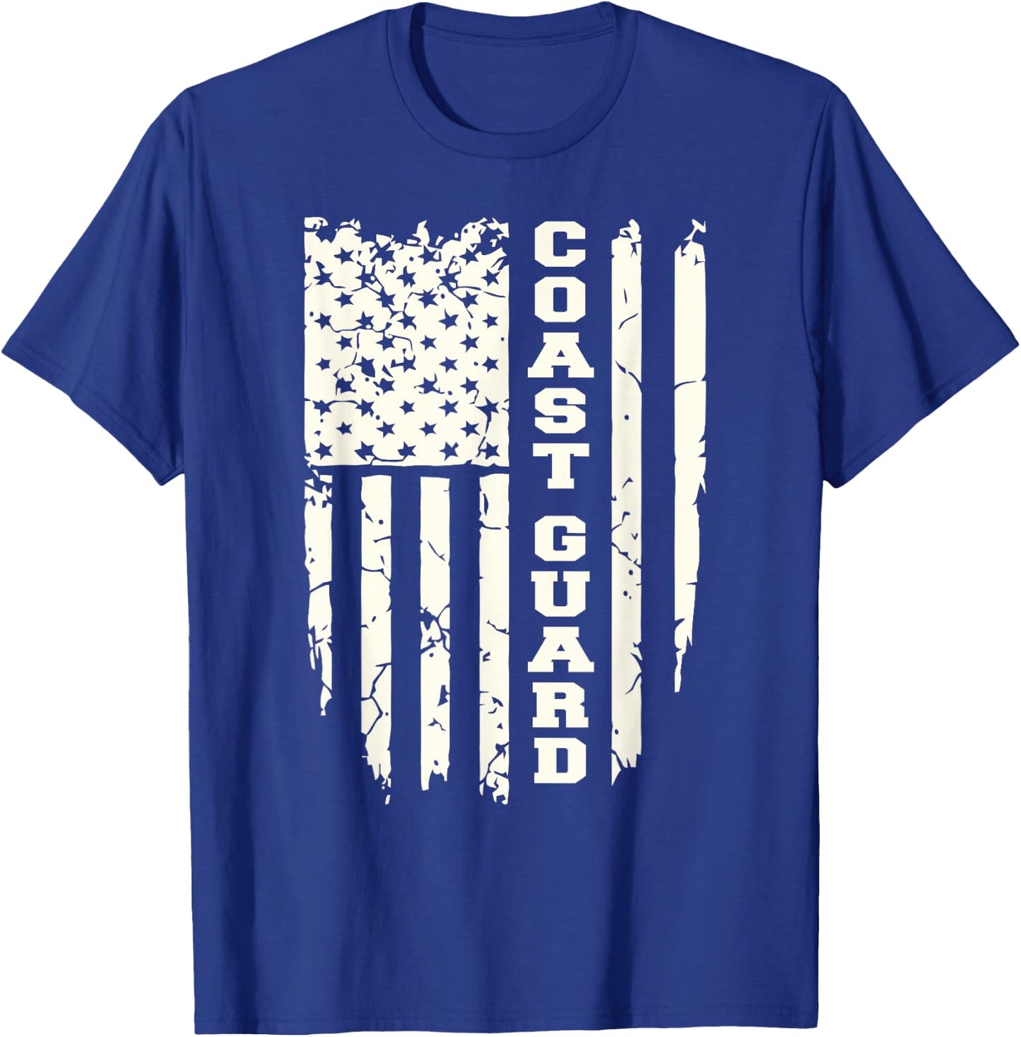 Distressed American Flag Coast Guard Auxiliary Gifts T-Shirt - T-Shirt | Royal