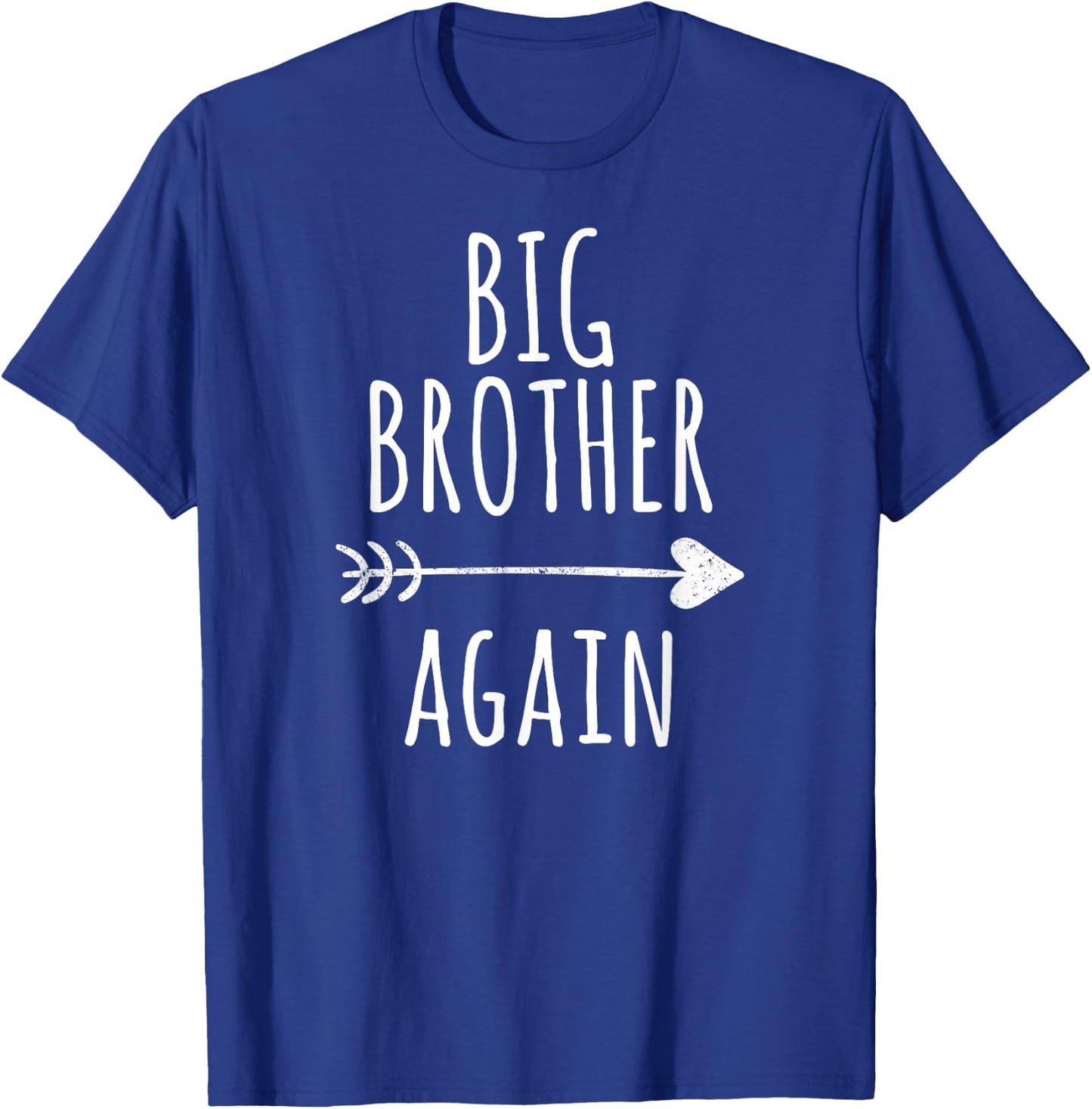 Big Brother Again Shirt for Boys with Arrow and Heart T-Shirt - T-Shirt | Royal