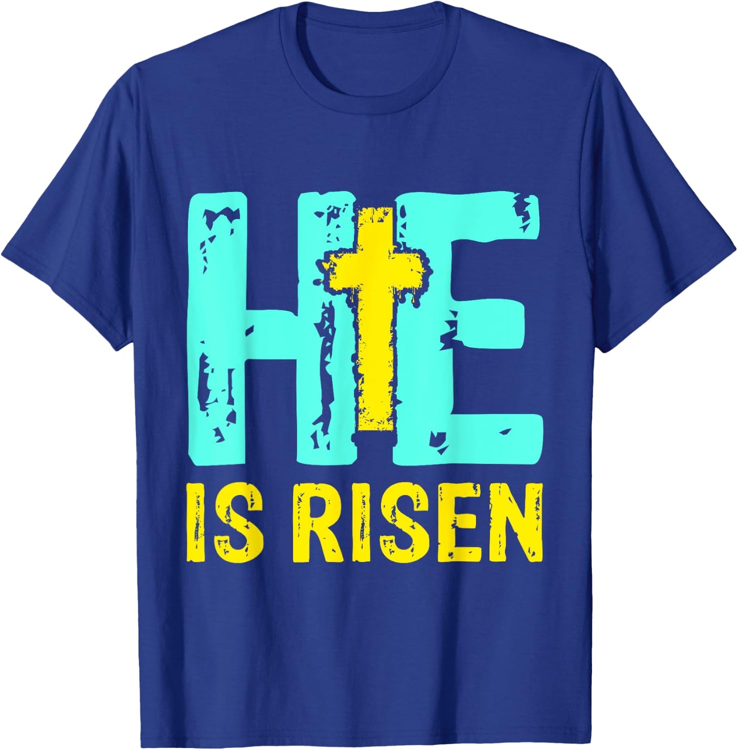 He is Risen Jesus Christian Happy Easter Women Kids Girls T-Shirt - T-Shirt | Royal