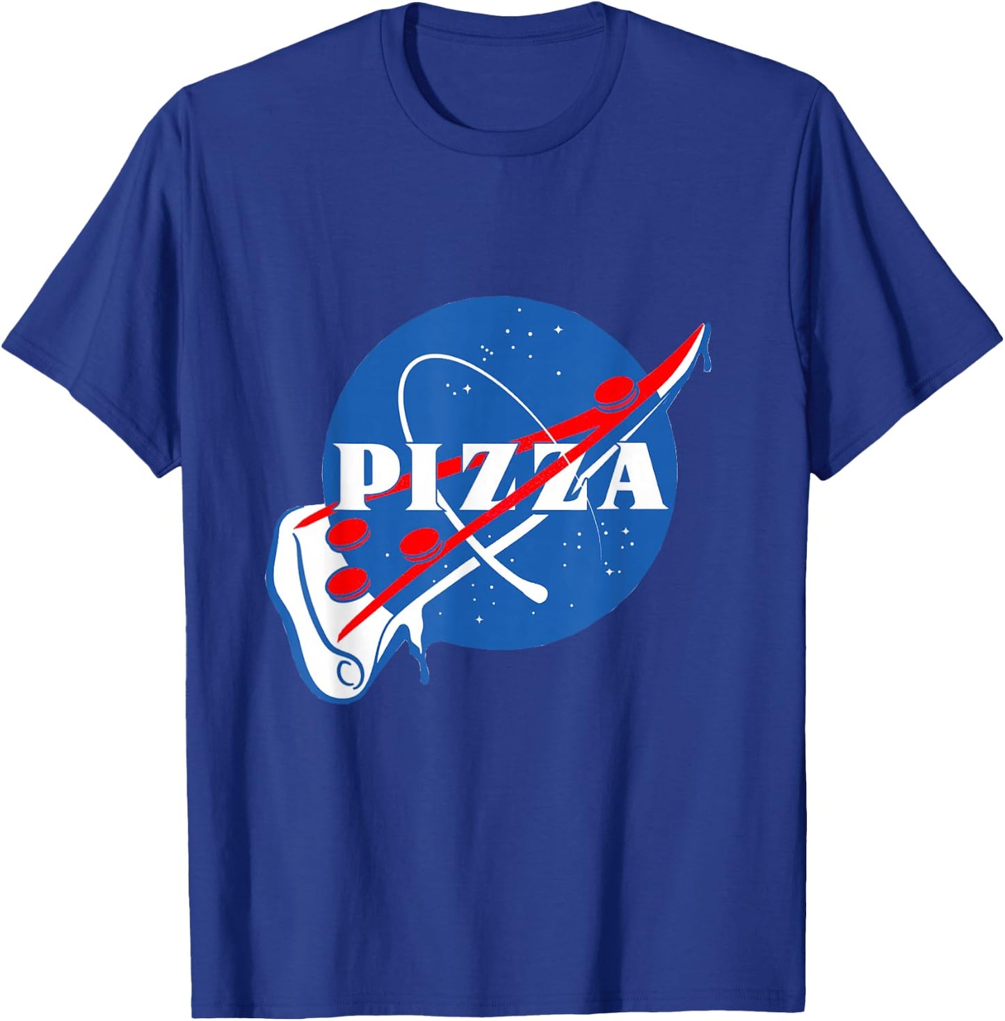 Funny Nasa - Nasa Pizza Slice T-Shirt - T-Shirt | Royal