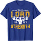 Jesus Workout The Lord is my Strength Christian Gym T-Shirt - T-Shirt | Royal