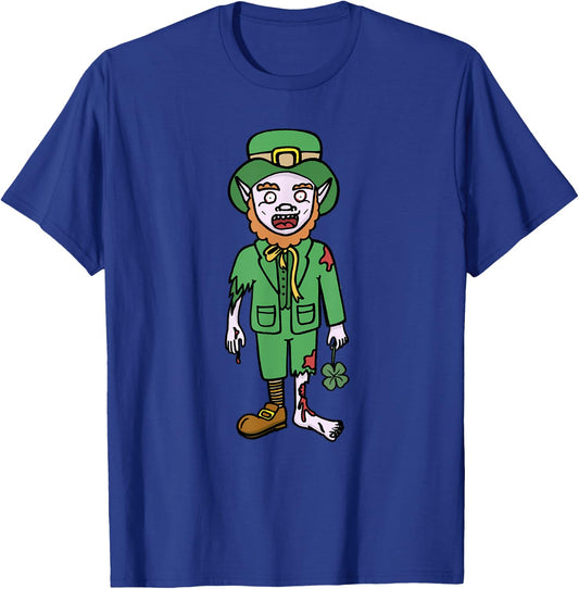Zombie Shirt Leprechaun Halloween Costume Dead Scary Gifts T-Shirt - T-Shirt | Royal