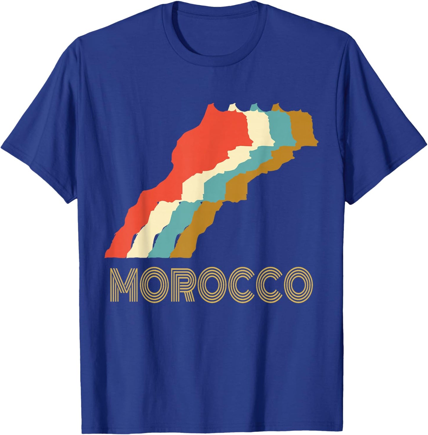 Vintage Morocco , I Love Maroc Map Shirt T-Shirt - T-Shirt | Royal