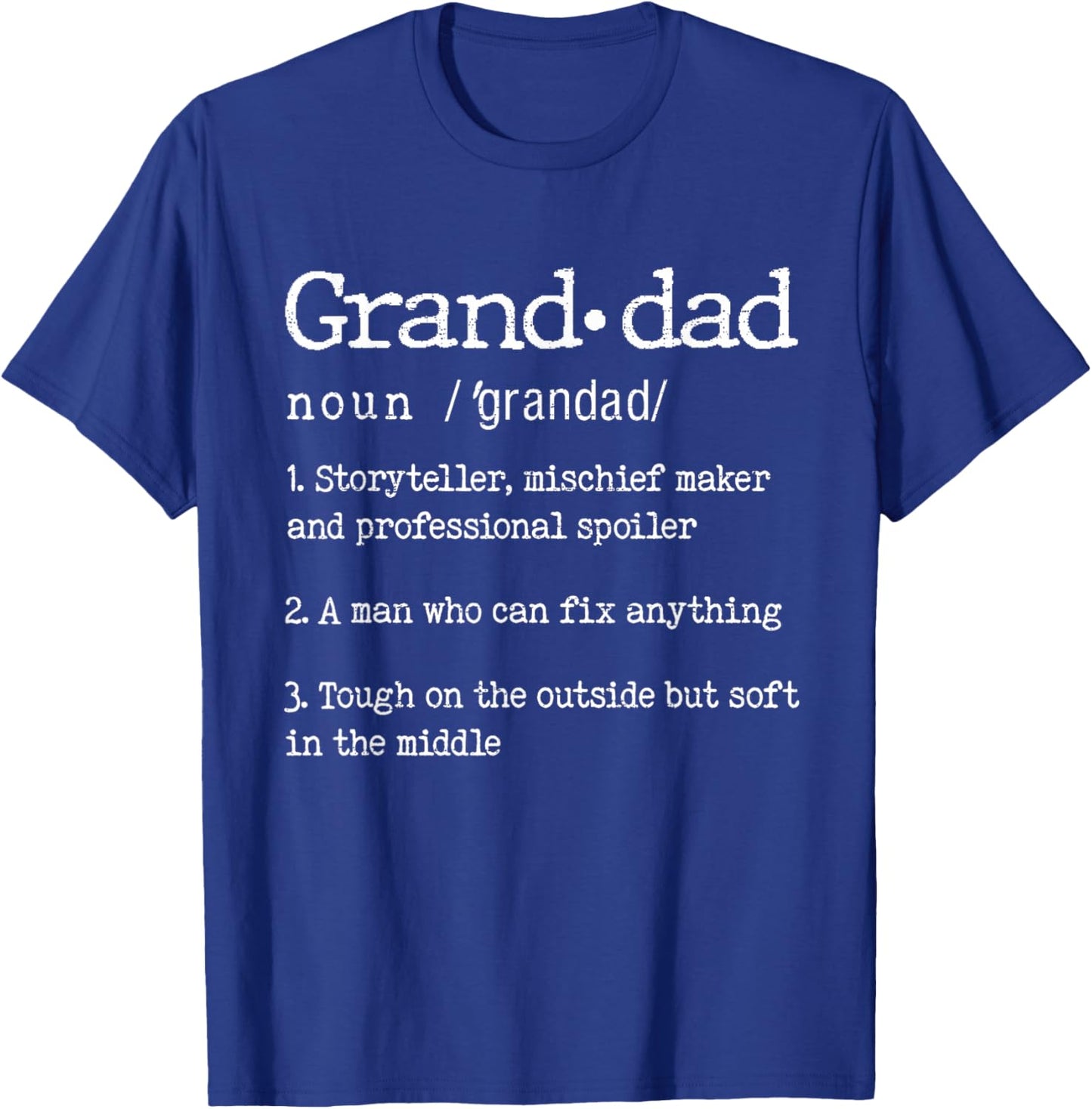 Granddad Definition Father's Day Funny Grandpa Granddad Noun T-Shirt - T-Shirt | Royal
