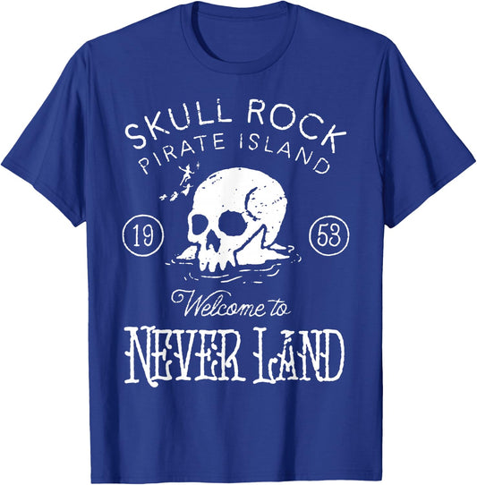 Disney Peter Pan Skull Rock Vintage Poster T-Shirt - T-Shirt | Royal