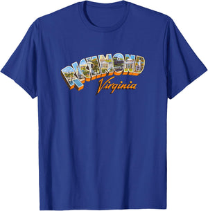 Richmond VA T Shirt Retro Vintage Virginia Souvenir T-Shirt - T-Shirt | Royal