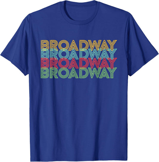 Retro Broadway Theatre Graphic - Vintage Musical Lovers Gift T-Shirt - T-Shirt | Royal