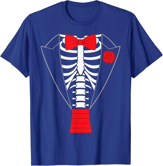 Skeleton Tuxedo Halloween Costume T-Shirt - T-Shirt | Royal
