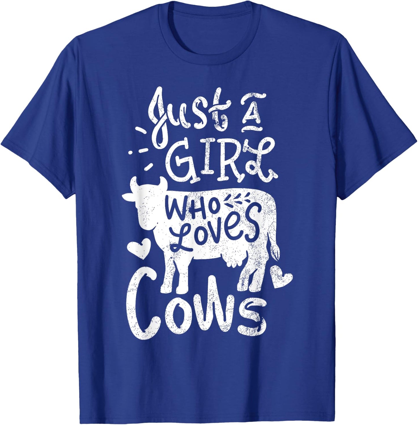 Just A Girl Who Loves Cows Cow Funny Gift T-Shirt - T-Shirt | Royal