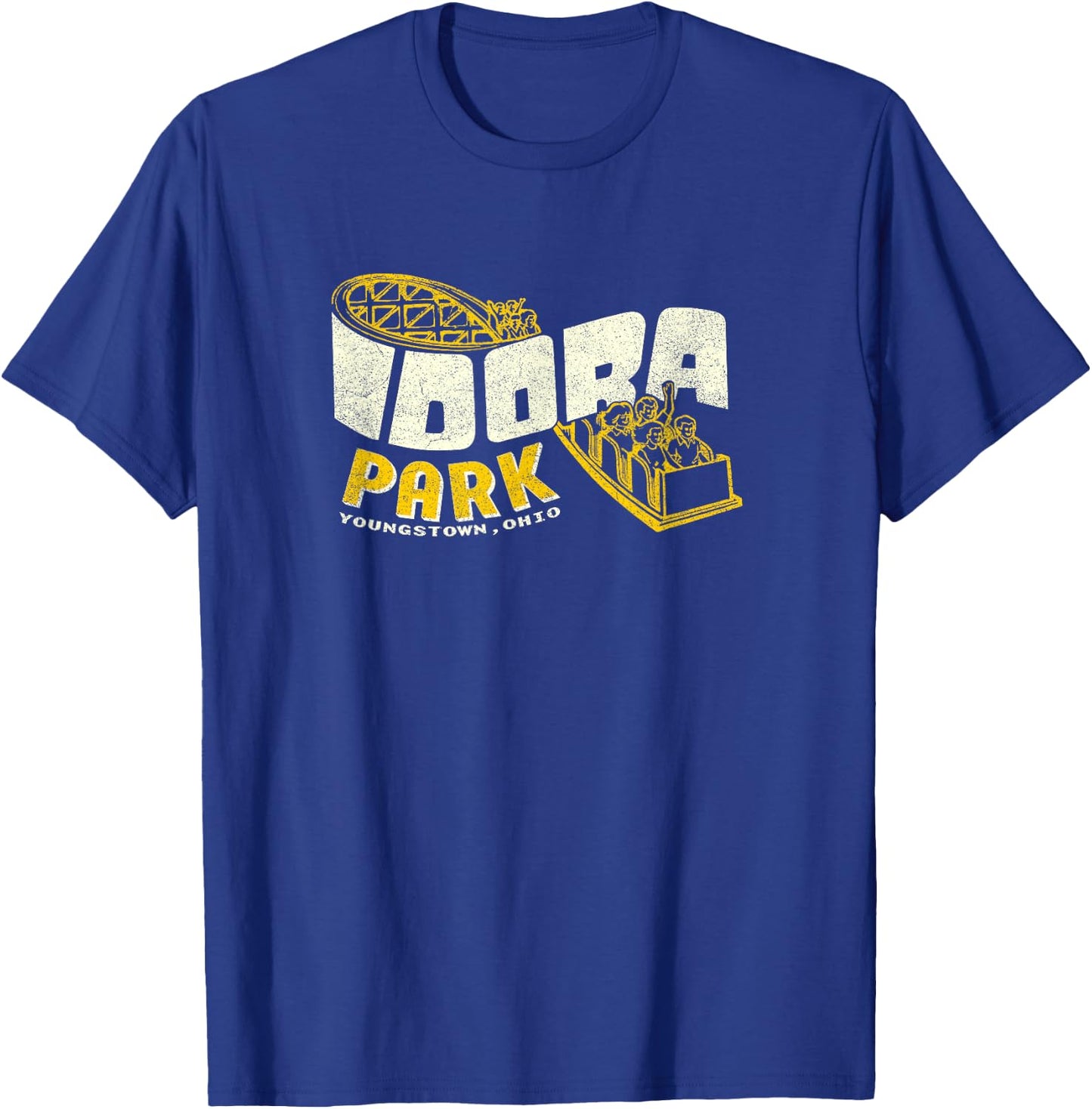 Idora Park Ohio Retro 80s Theme Park Roller Coaster Vintage T-Shirt - T-Shirt | Royal