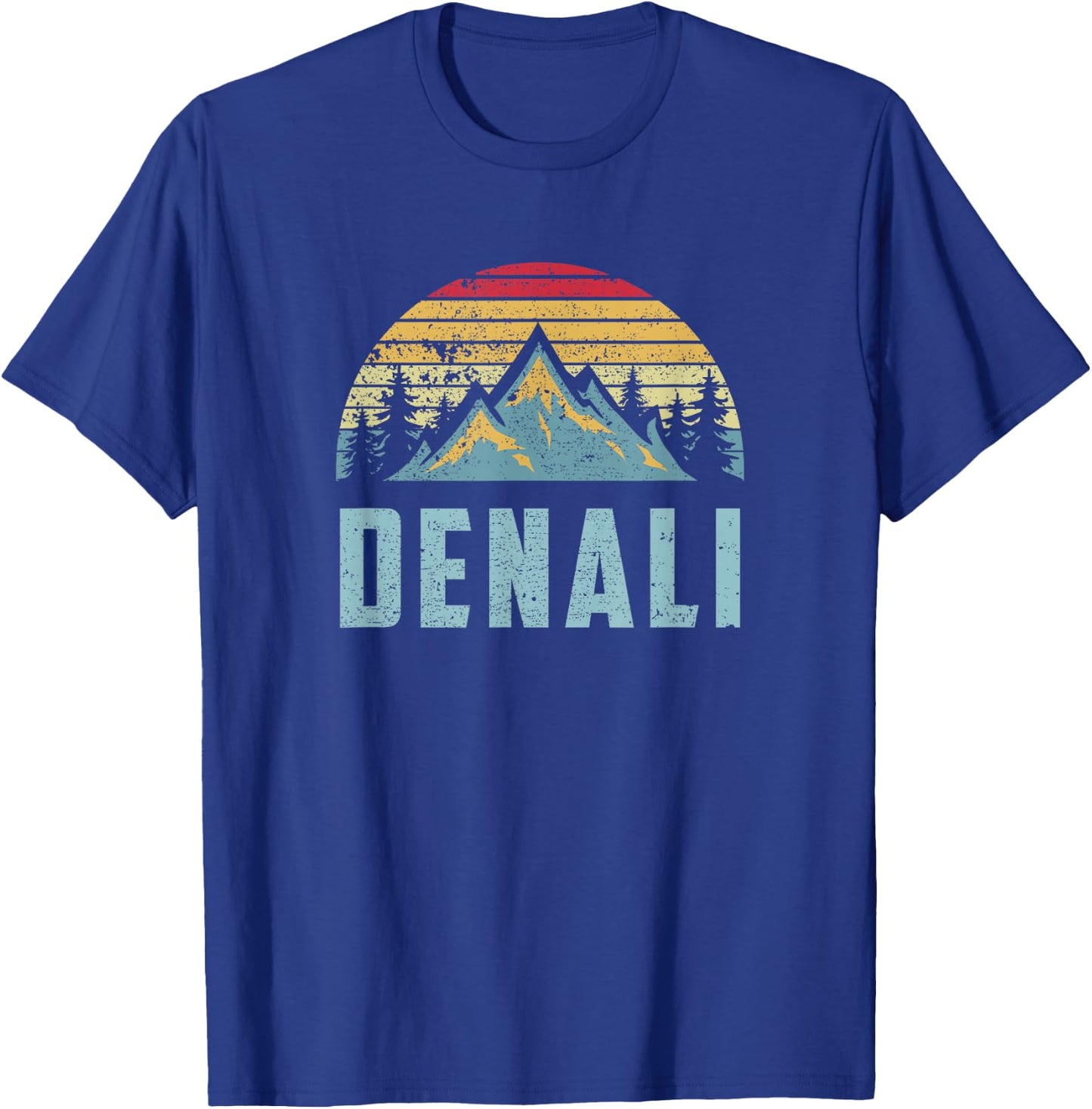 Vintage Mt. Denali National Park Alaska Mountain T-Shirt - T-Shirt | Royal