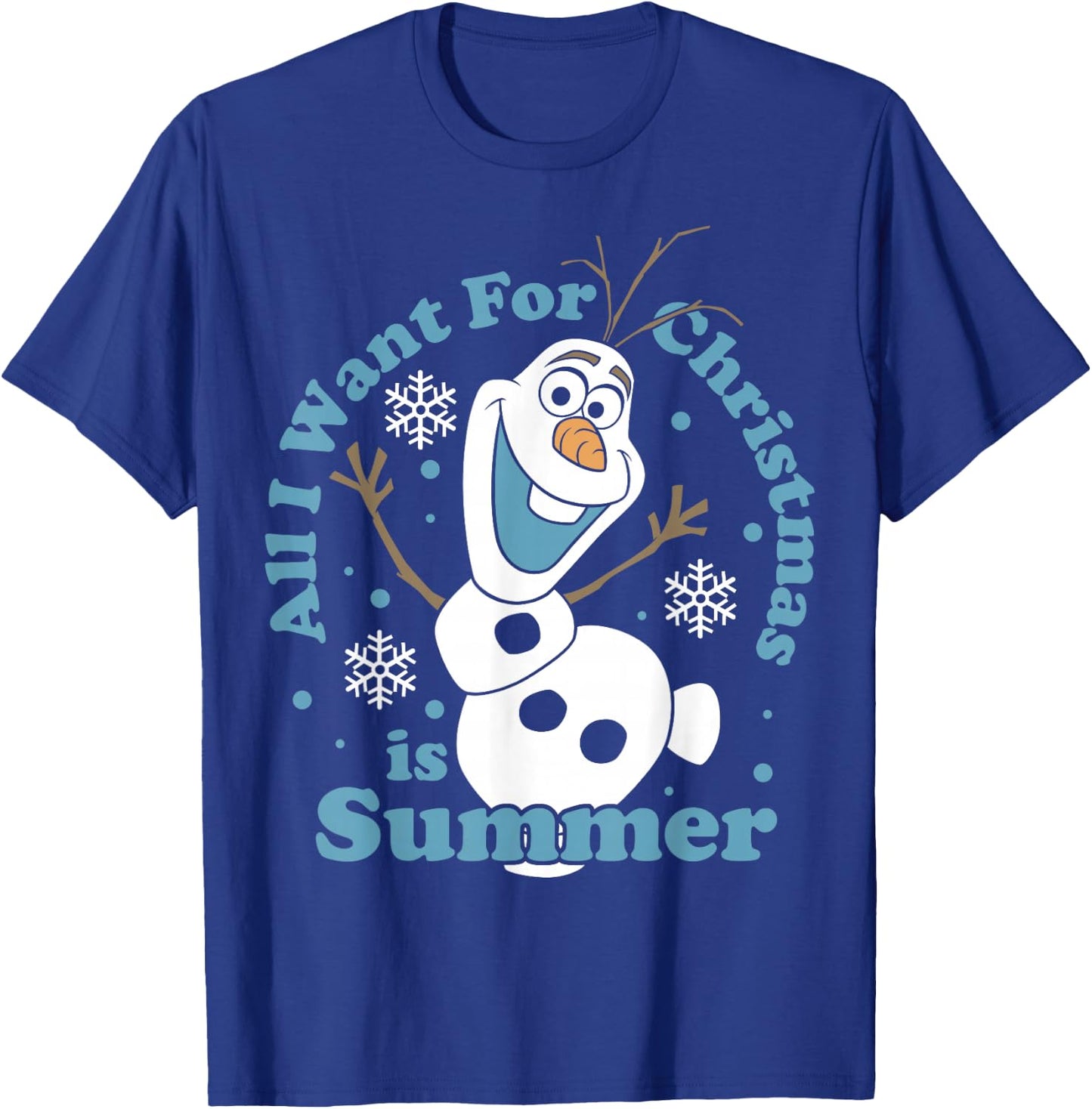 Disney Frozen Olaf All I Want for Christmas is Summer T-Shirt - T-Shirt | Royal