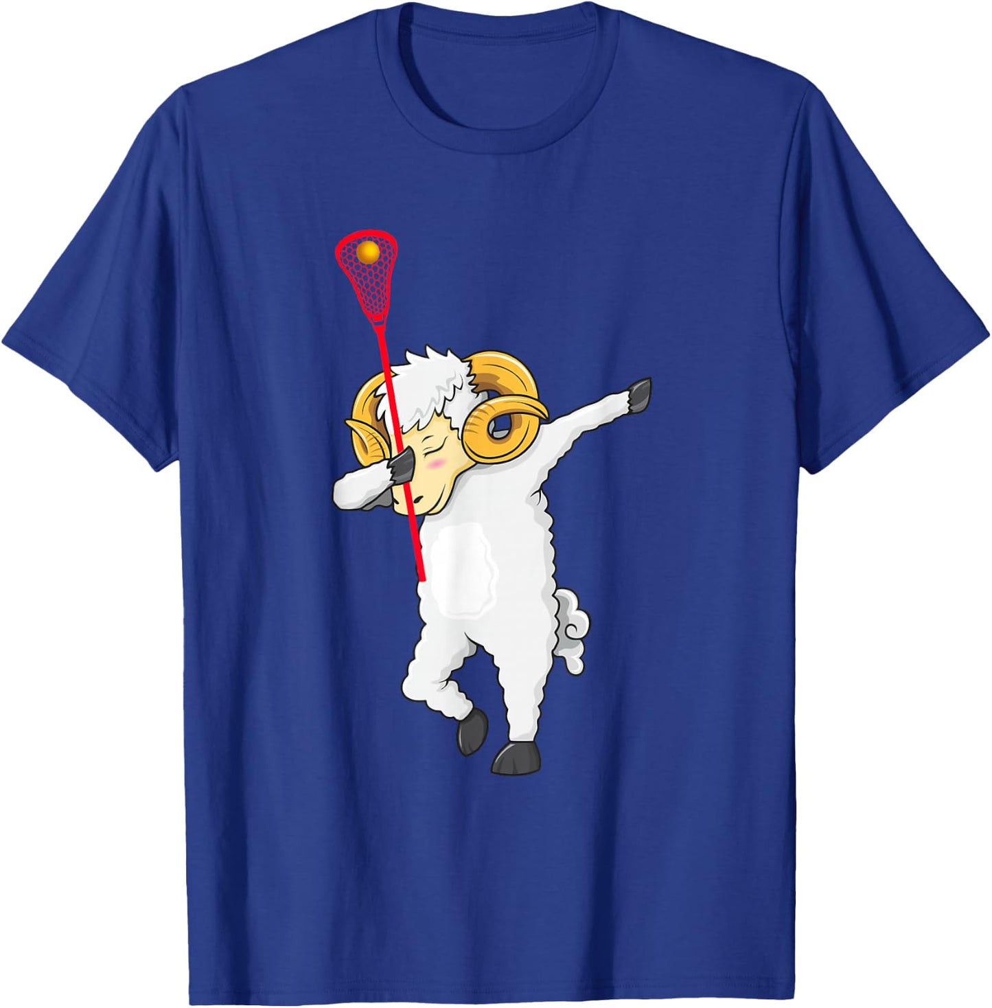 Dabbing Goat Lacrosse Lacrosse Player Goat Dab Gifts T-Shirt - T-Shirt | Royal