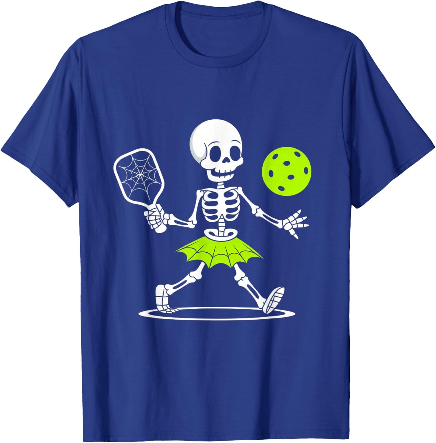 Spooky Pickleball Halloween Skeleton Women T-Shirt - T-Shirt | Royal