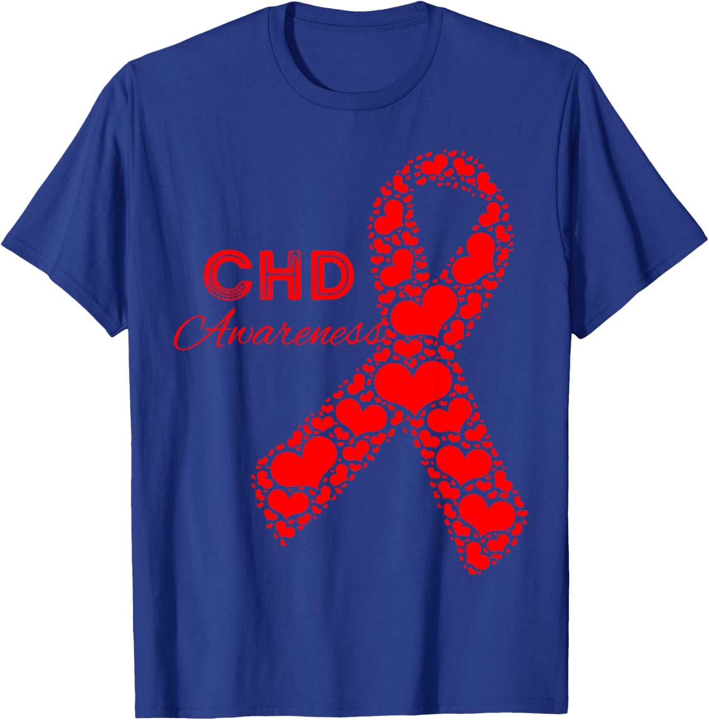 CHD Awareness Shirt congenital heart defect awareness T-Shirt - T-Shirt | Royal