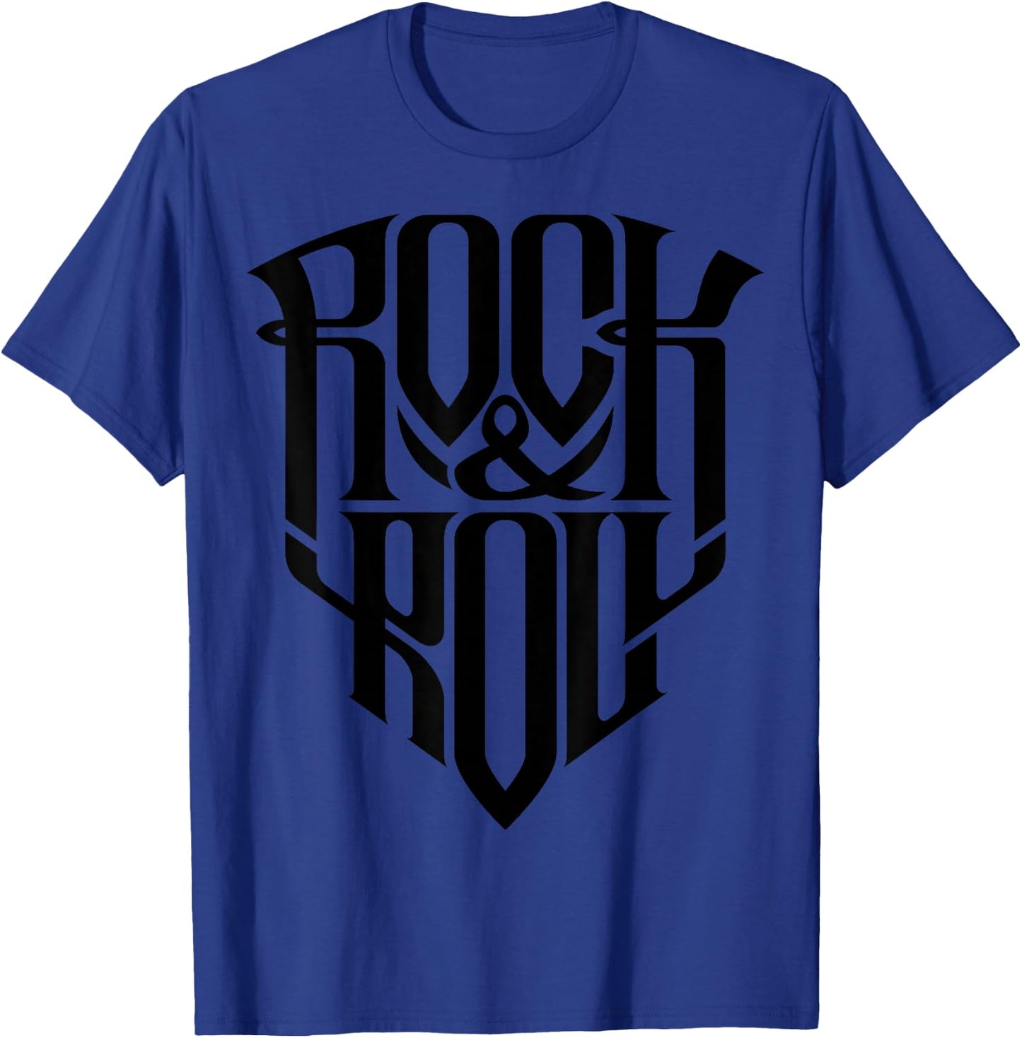 I Love Rock & Roll, Cool Rock & Roll Fashion Graphic Design T-Shirt - T-Shirt | Royal