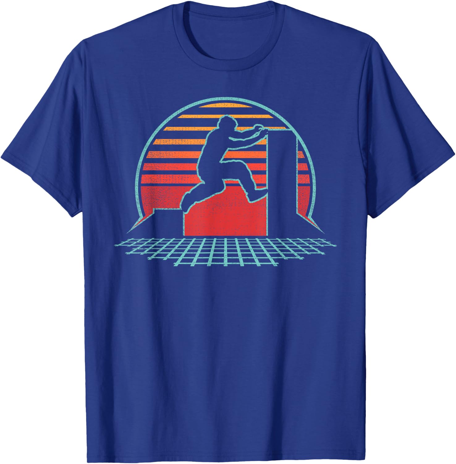 Parkour Retro Vintage 80s Style Freerunning Gift T-Shirt - T-Shirt | Royal