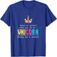 Funny Always Be Yourself Cute Unicorn Girl T Shirt T-Shirt - T-Shirt | Royal