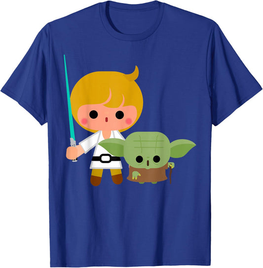 Star Wars Luke Yoda Cute Cartoon Jedi In Training T-Shirt - T-Shirt | Royal