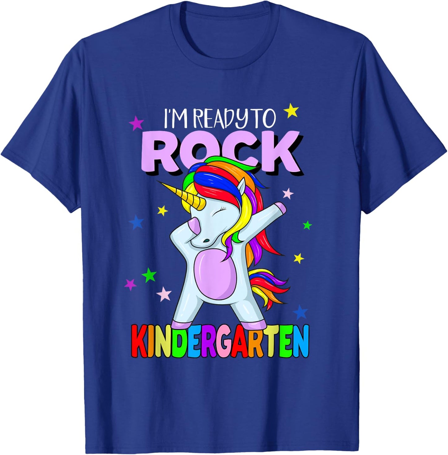 Rock Kindergarten Dabbing Unicorn Girls Back To School T-Shirt - T-Shirt | Royal