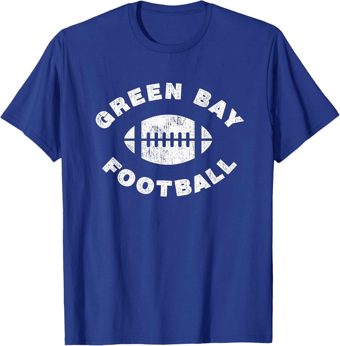 Green Bay Retro Vintage Distressed Football Sports Design T-Shirt - T-Shirt | Royal