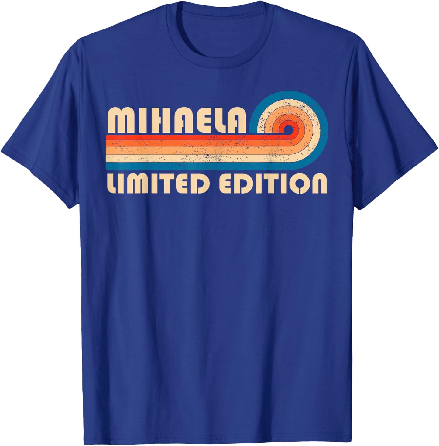 MIHAELA Retro 70s 80s Sunset Stripe T-Shirt - T-Shirt | Royal