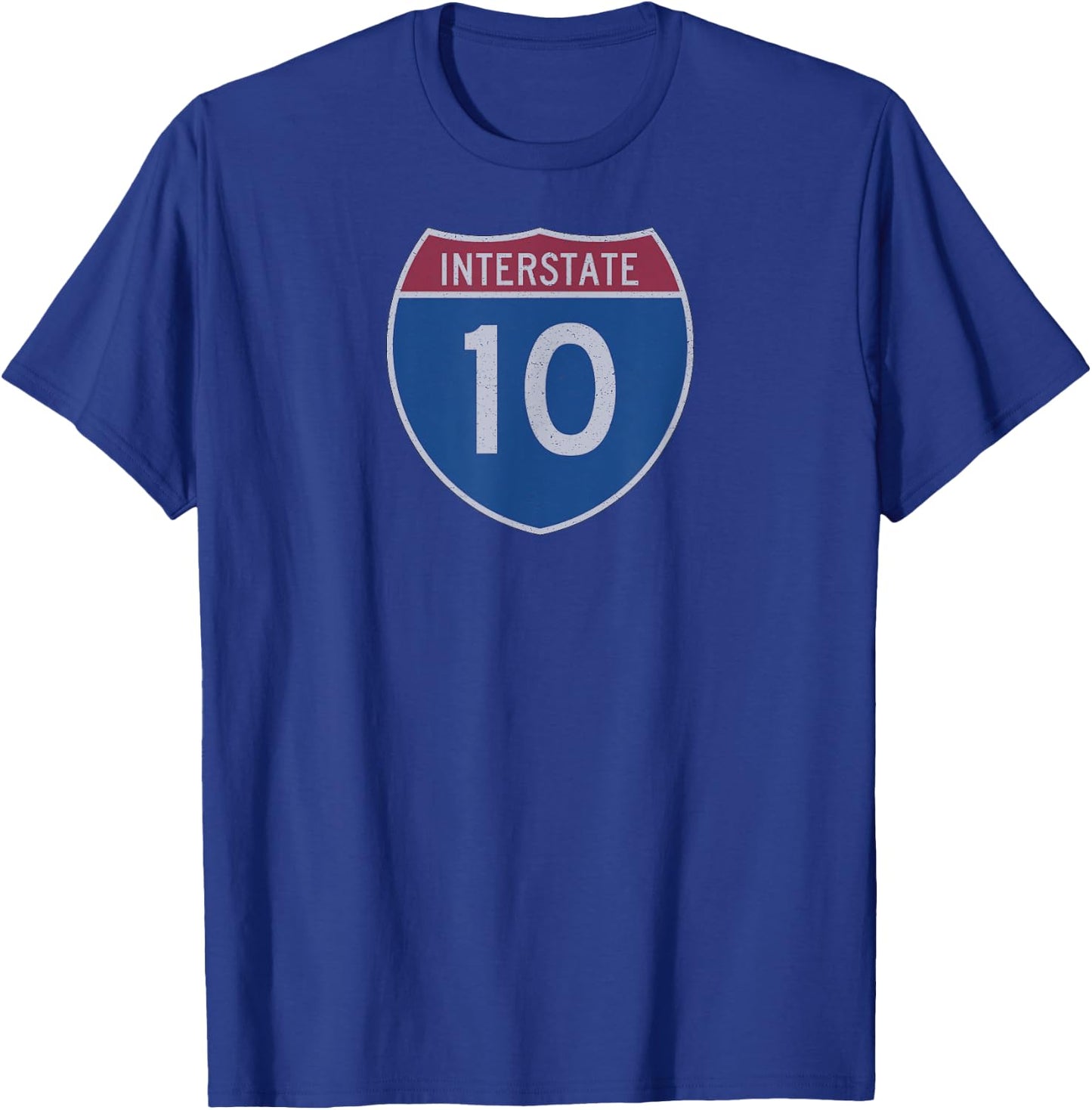 Interstate 10 Highway Road Trip 10th birthday T-Shirt - T-Shirt | Royal