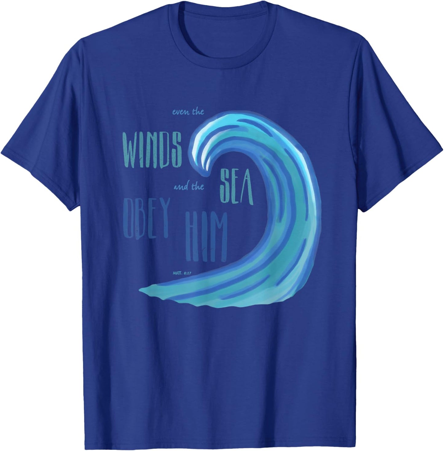 Jesus Follower Christian Believer T Shirt Beach Ocean Wave Women Girls Kids T-Shirt - T-Shirt | Royal