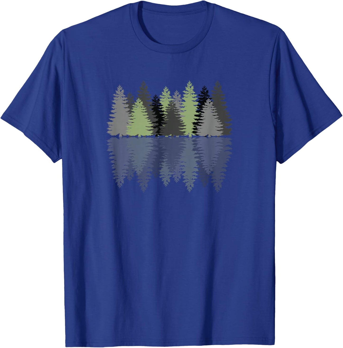Forest Reflection Nature Trees Woods T-Shirt - T-Shirt | Royal