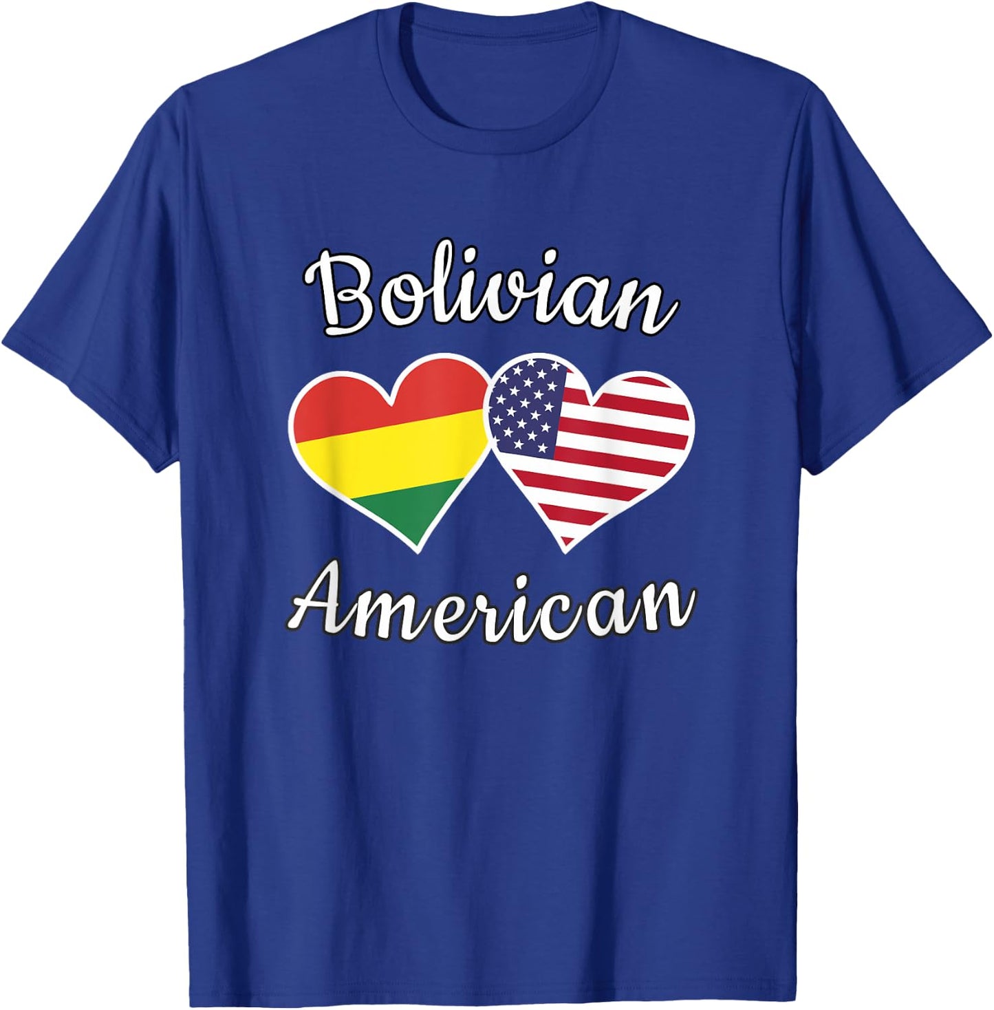 Bolivia USA Shirt Bolivian American Men Women Kids T-Shirt - T-Shirt | Royal