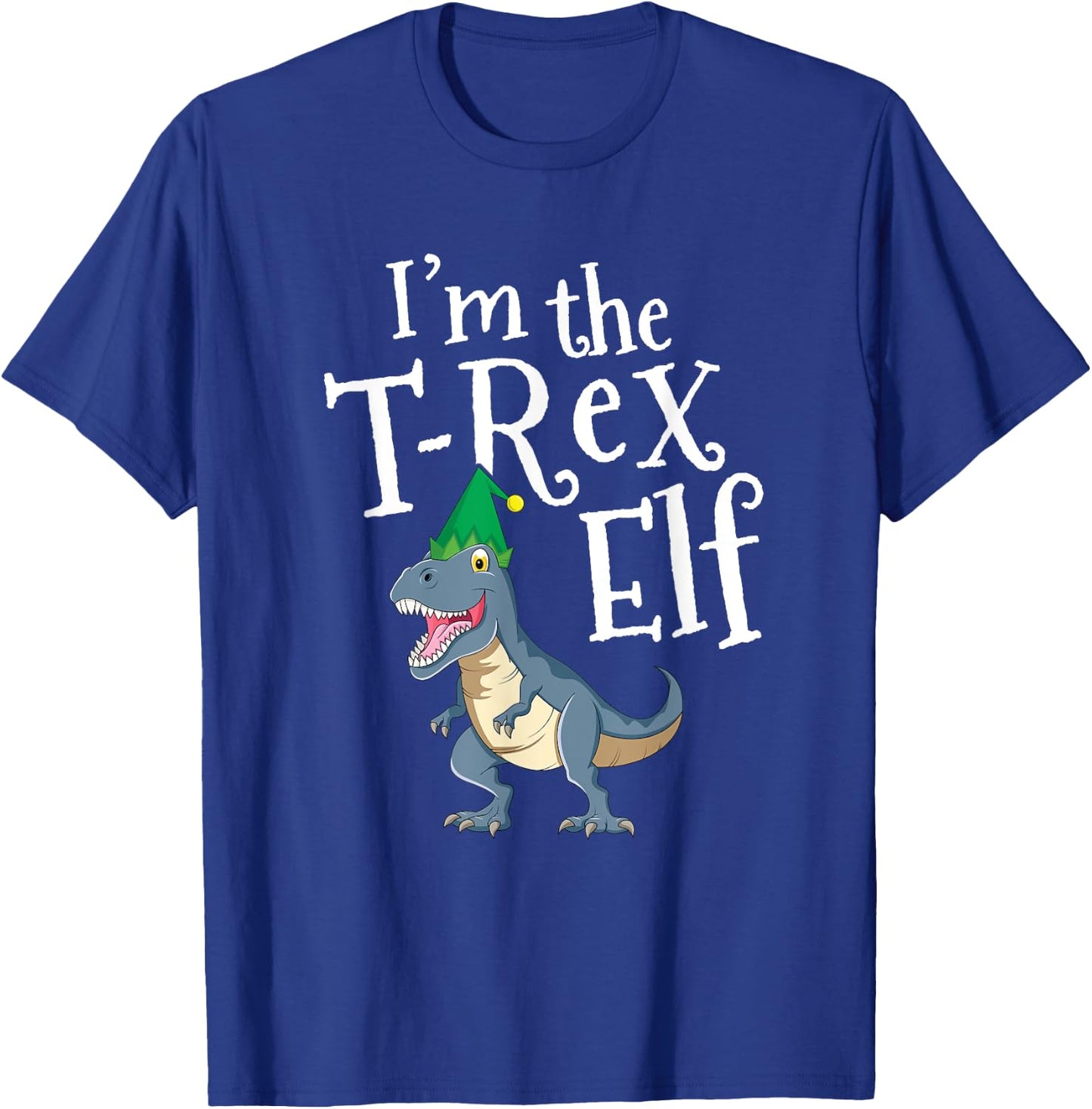 I'm T-Rex Elf TRex Dinosaur Kids Matching Family Christmas T-Shirt - T-Shirt | Royal