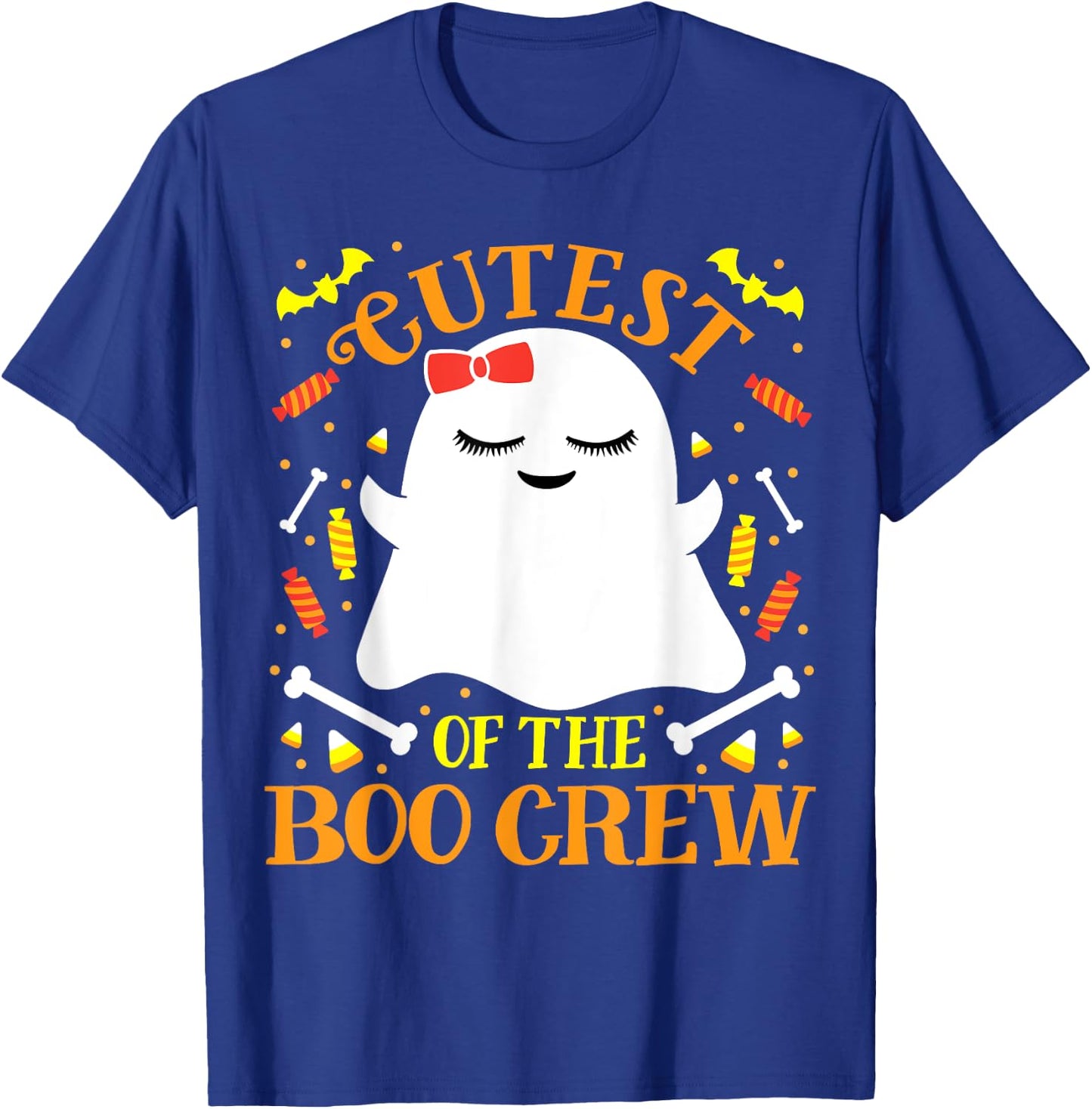 Cutest Boo Crew Ghost Matching Family Set Girls Halloween T-Shirt - T-Shirt | Royal