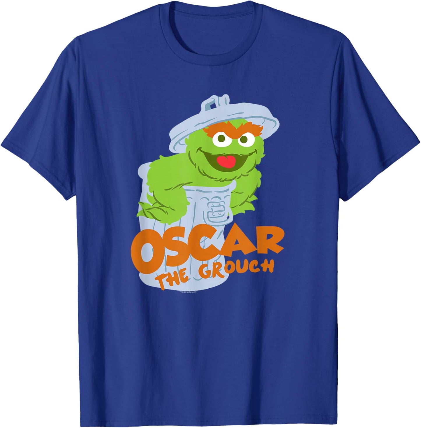 Sesame Street Flat Oscar The Grouch T-Shirt - T-Shirt | Royal