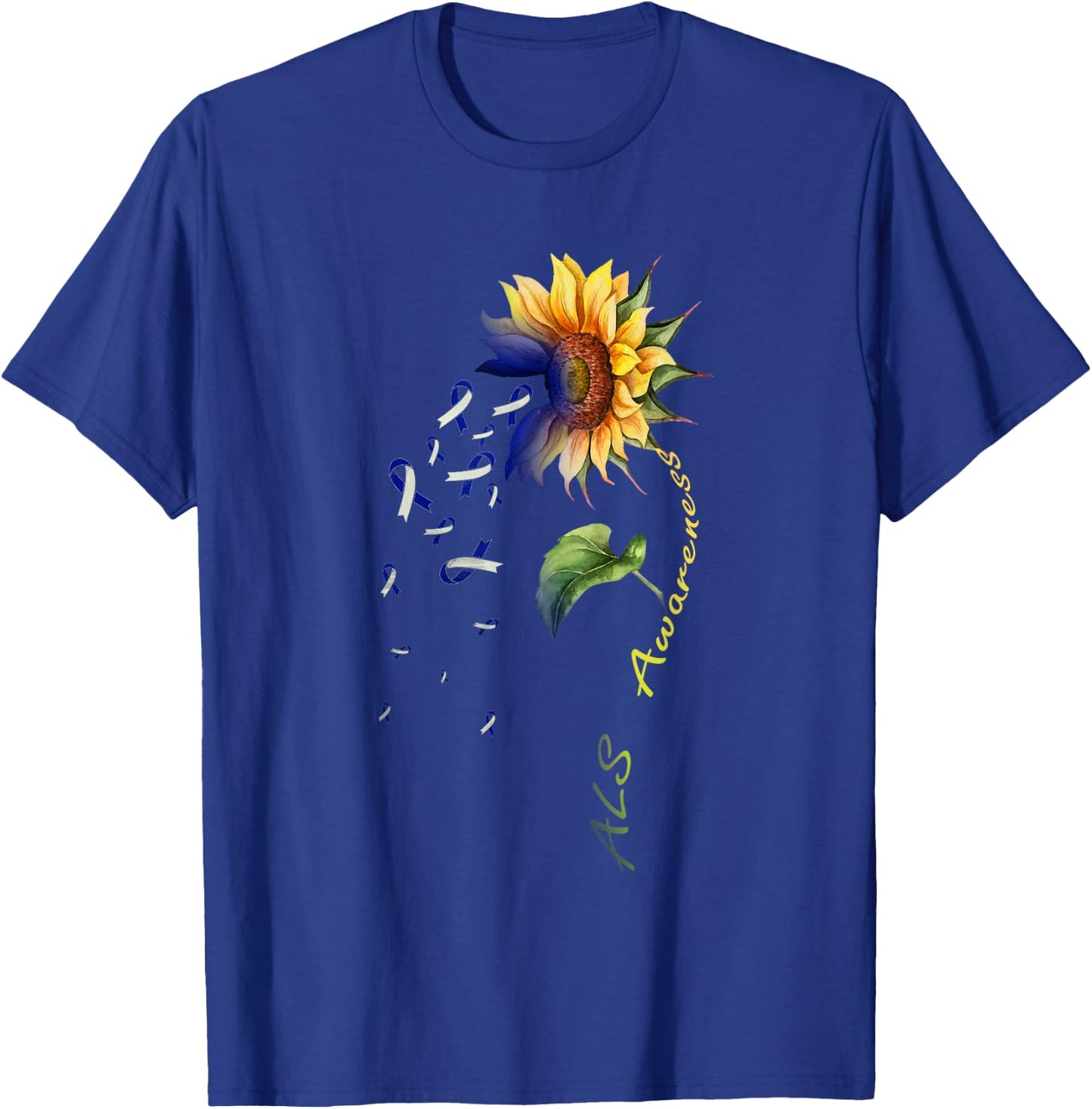 ALS Awareness Sunflower Shirt T-Shirt - T-Shirt | Royal